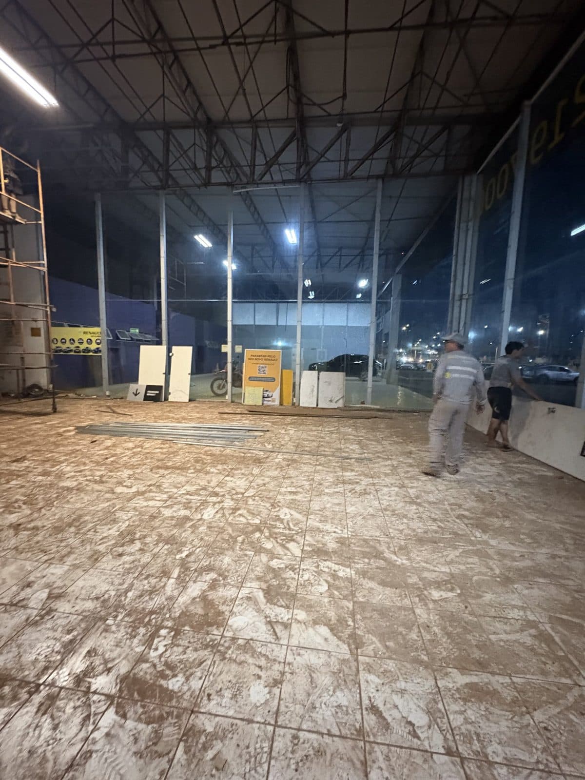 Frente de trabalho noturna